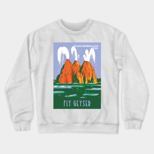 WPA Poster of Fly Ranch Geyser at Hualapai Geothermal Flats, Washoe County, Nevada Crewneck Sweatshirt